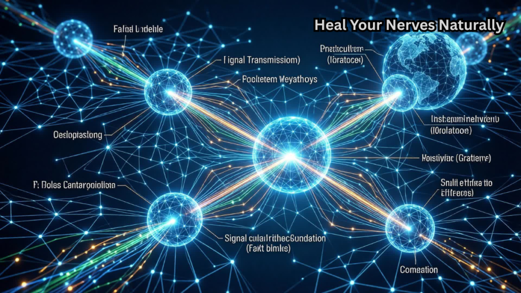 Communication Pathways and Signal Transmission Infographic showing communication pathways in understanding the nervous system and signal transmission between neurons