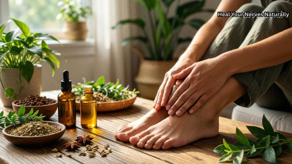 Supportive healing environment for nerve recovery including stress reduction and restorative lifestyle factors