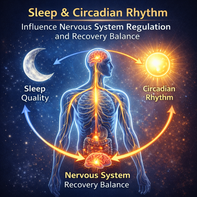 Sleep and circadian rhythm influence nervous system regulation and recovery balance