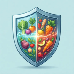 Anti inflammatory nutrition diagram showing healthy foods reducing inflammation