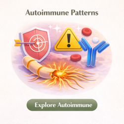 icon showing autoimmune patterns and immune imbalance affecting nerve function