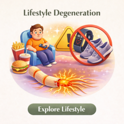 icon showing unhealthy lifestyle habits affecting nerve function and nerve signaling