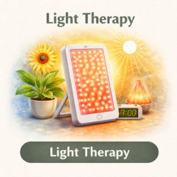 Icon showing light therapy with natural light influencing nervous system balance and body rhythms