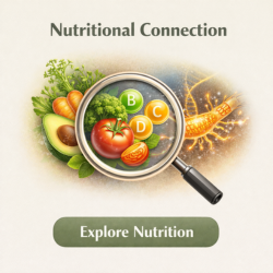 icon showing nutrition and vitamins supporting nerve function and system balance