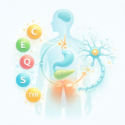 Protein and amino acids diagram supporting nerve function