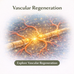 Icon showing vascular regeneration supporting oxygen supply and nerve tissue repair