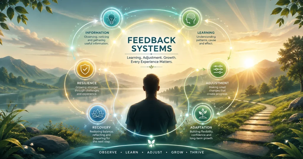 Feedback Systems Learning Adjustment and Adaptation Feedback Systems hero image showing learning, information, adjustment, recovery, resilience, and adaptation.