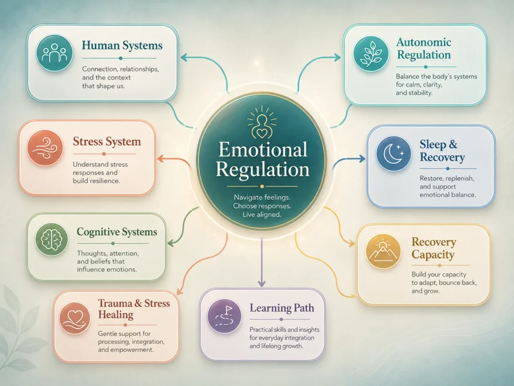 Emotional Regulation Human Systems Map Emotional Regulation system map with Human Systems and nervous system connections