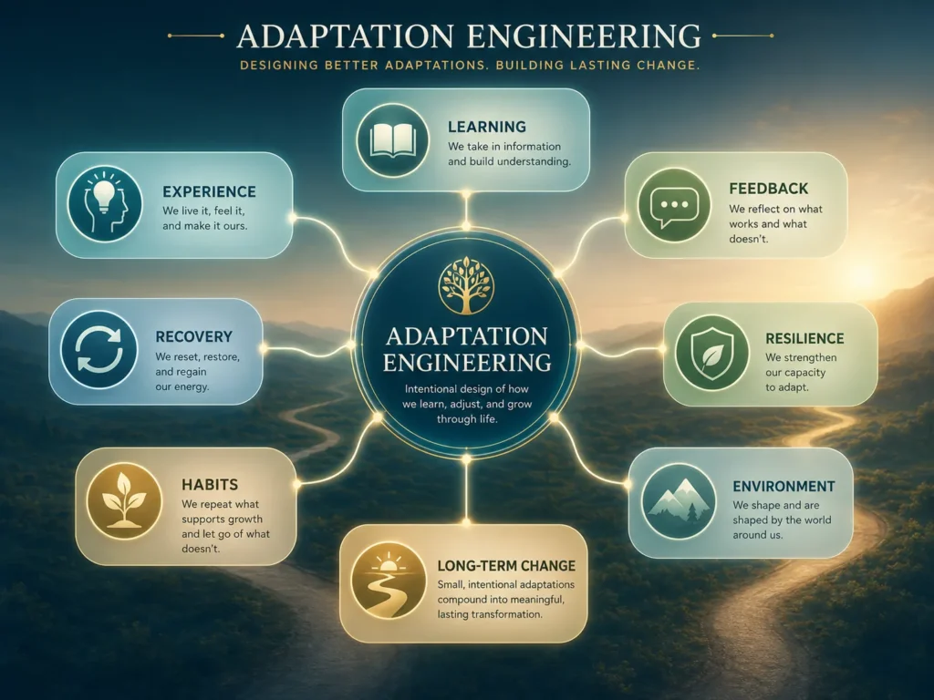 What Is Adaptation Engineering Concept Map Adaptation Engineering concept map showing learning, recovery, feedback, resilience, and adjustment connections.