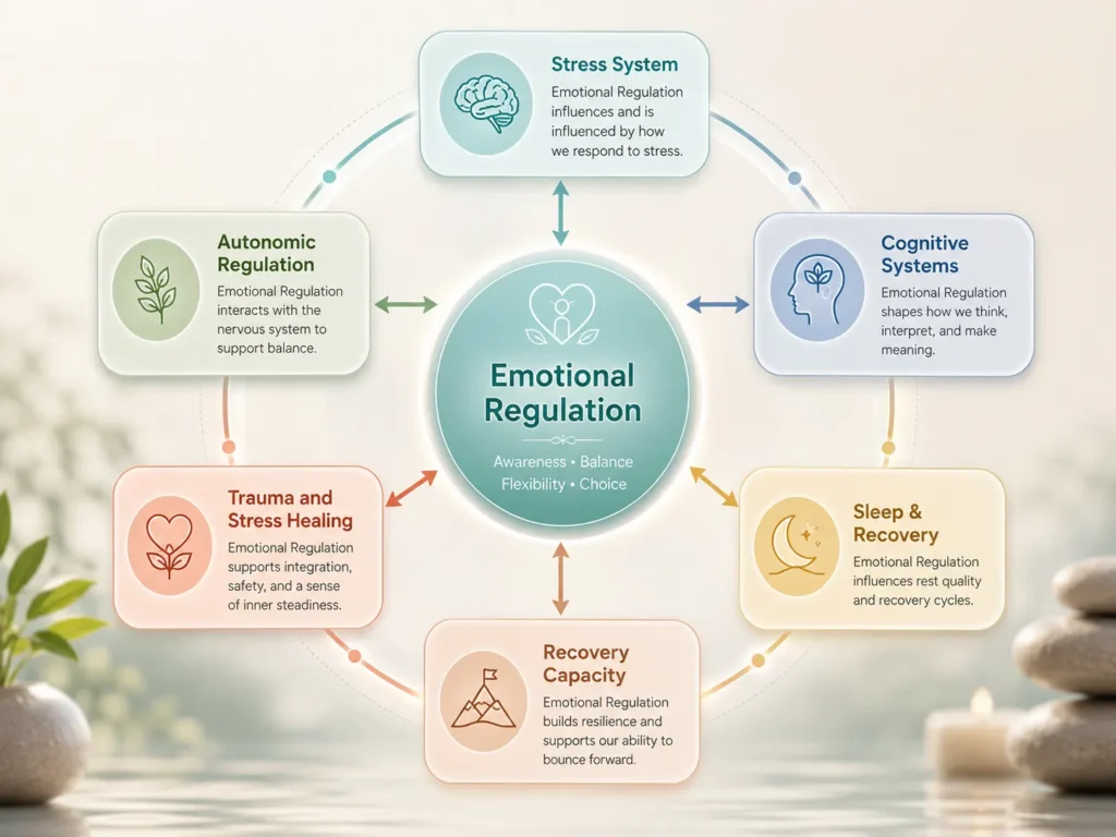 Emotional Regulation System Interactions Emotional Regulation interactions with stress, sleep, cognition, trauma, and autonomic regulation
