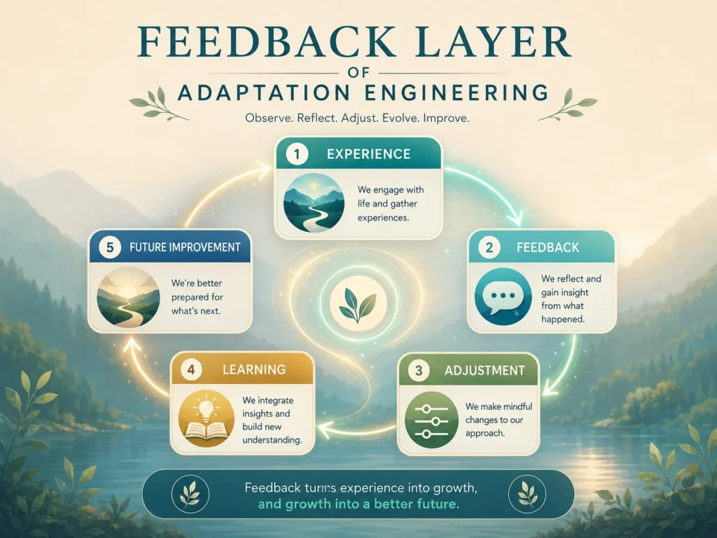 Feedback Layer of Adaptation Engineering Feedback Layer of Adaptation Engineering showing learning, feedback, adjustment, improvement, and adaptation.