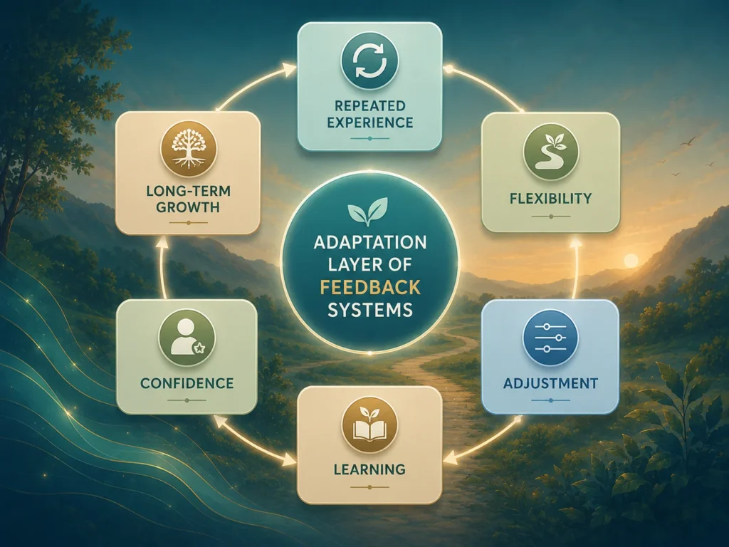 Adaptation Layer of Feedback Systems Adaptation Layer of Feedback Systems showing repeated experience, flexibility, adjustment, confidence, and growth.